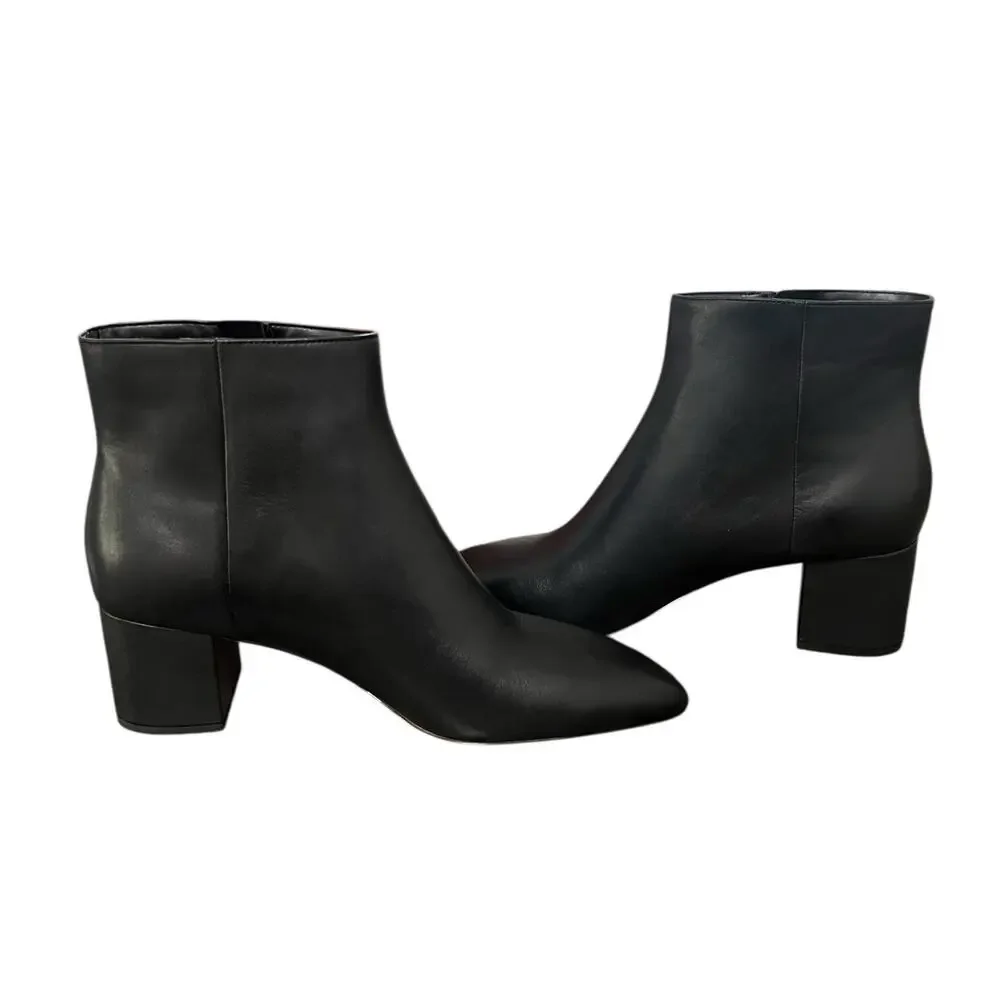 New! Kate Spade Amelie Side Zip Leather Bootie - Size 9.5B (MSRP $269)